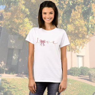 Jag älskar rosa rosett till mamma t shirt
