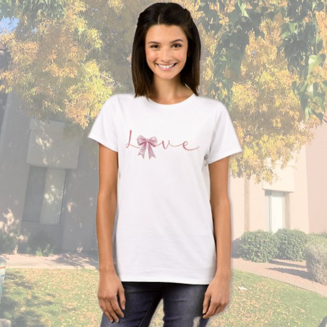 Jag älskar rosa rosett till mamma t shirt (Skapare uppladdad)