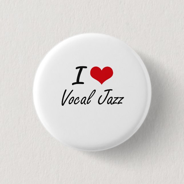 Jag älskar RÖST- JAZZ Knapp (Framsida)