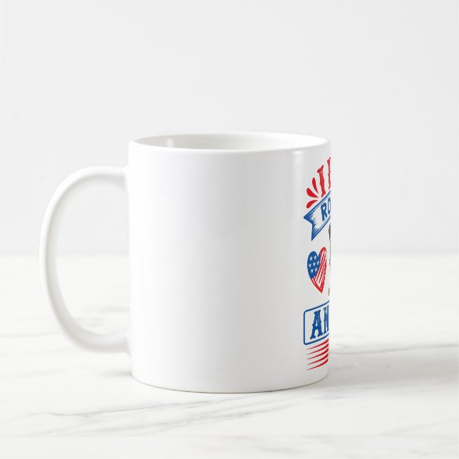 Jag älskar Rotties och USA Kaffemugg (Vänster)