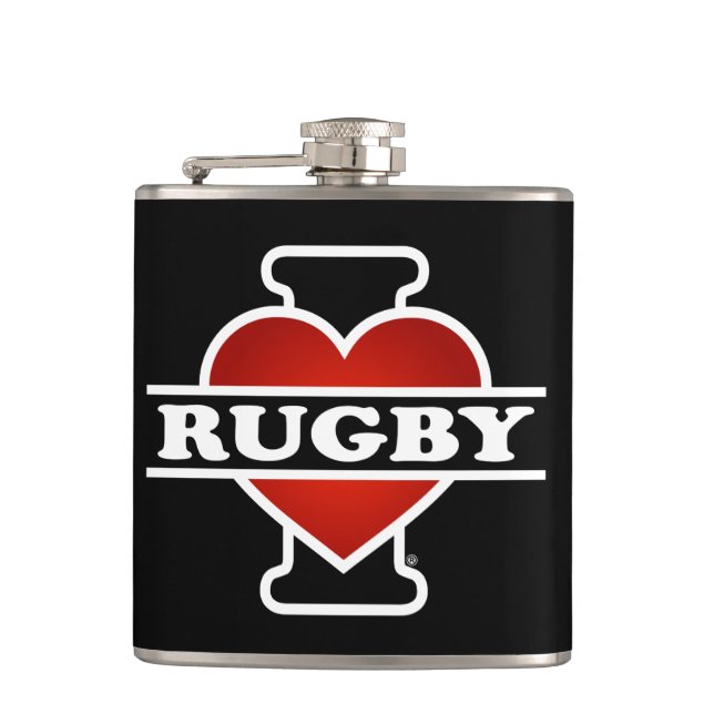 Jag älskar Rugby Fickplunta (Framsidan)