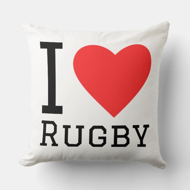 Jag älskar rugby kudde (Framsida)