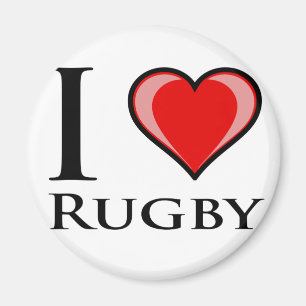 Jag älskar Rugby Magnet