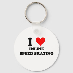 Jag älskar rusar Inline att åka skridskor Nyckelring