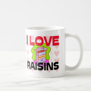 Jag älskar russin kaffemugg