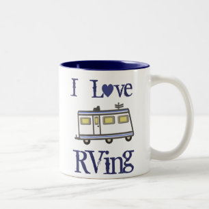 Jag älskar RVing/camparekärlektravel mug Två-Tonad Mugg