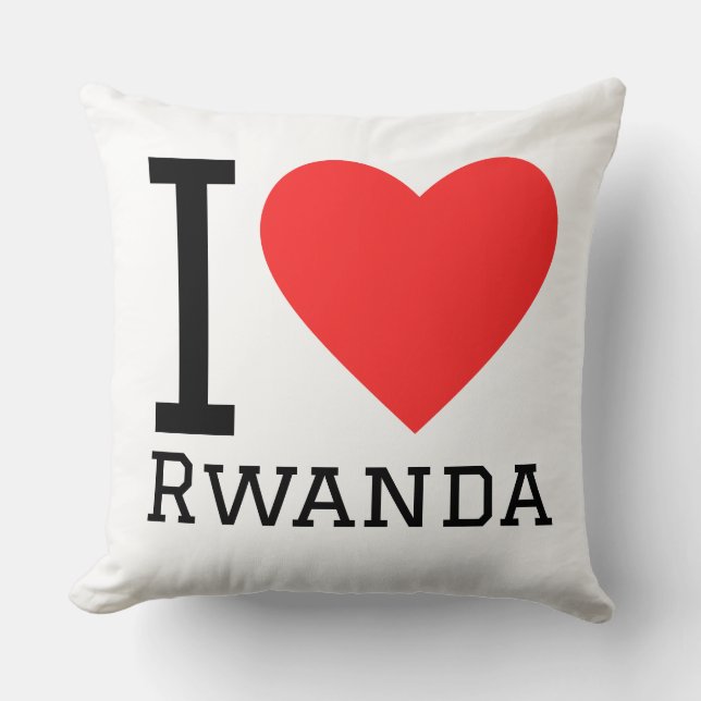 Jag älskar Rwanda Kudde (Framsida)