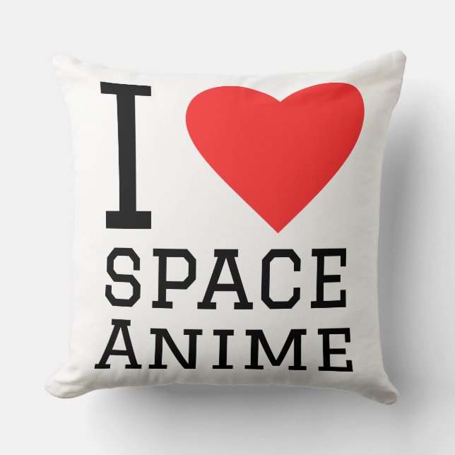 Jag älskar rymd anime kudde (Framsida)