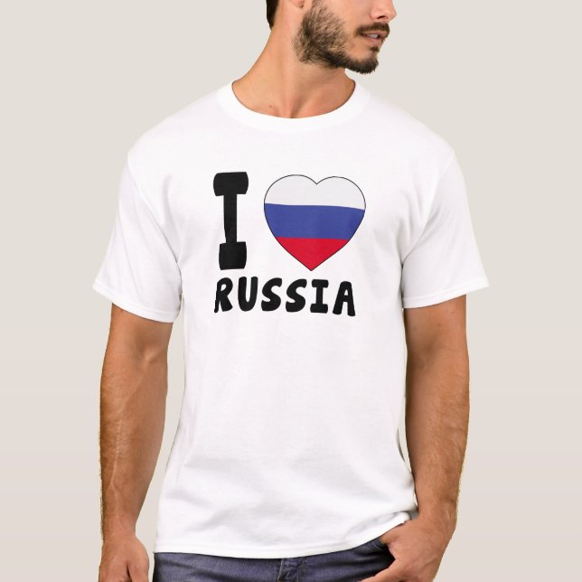 Jag älskar Ryssland T Shirt (Framsida)