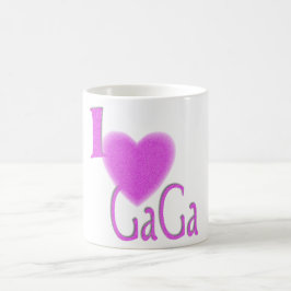 jag älskar säga gogo gaga kaffemugg