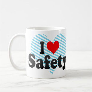 Jag älskar säkerhet kaffemugg