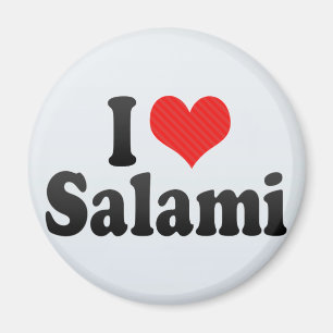 Jag älskar Salami Magnet