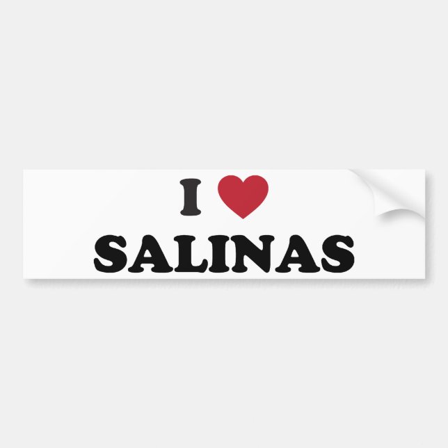 Jag älskar Salinas Kalifornien Bildekal (Framsidan)