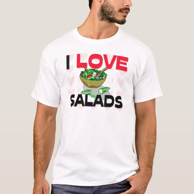 Jag älskar sallader t-shirt (Framsida)