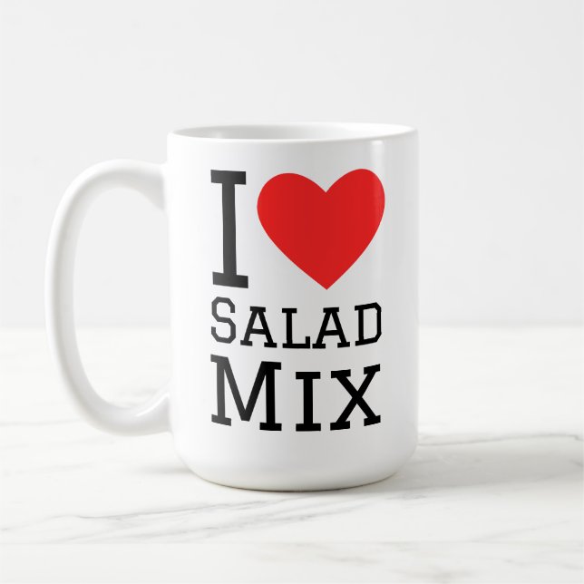 Jag älskar salladsblandning kaffemugg (Vänster)