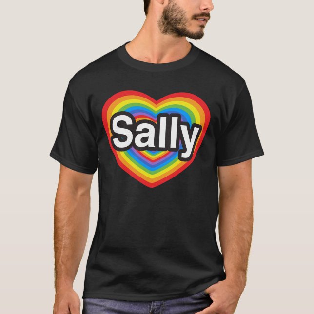 Jag älskar Sally. Jag älskar dig Sally. Hjärta Tröja (Framsida)