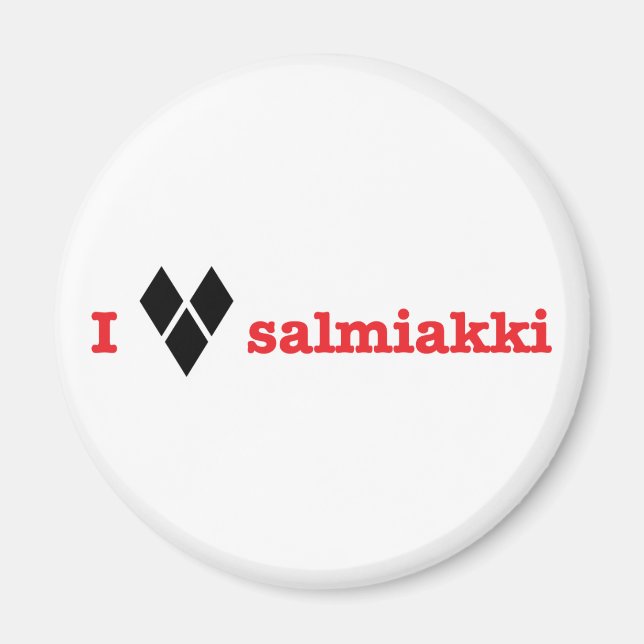 Jag älskar salmiakki magnet (Framsidan)