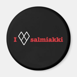 Jag älskar salmiakki magnet