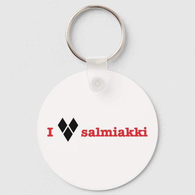 Jag älskar salmiakki nyckelring (Framsida)