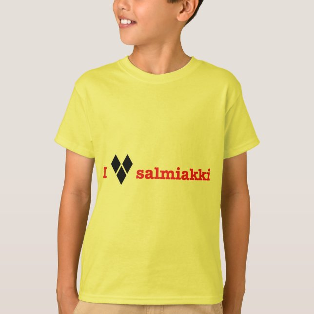 Jag älskar salmiakki tee shirt (Framsida)