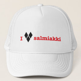 Jag älskar salmiakki truckerkeps