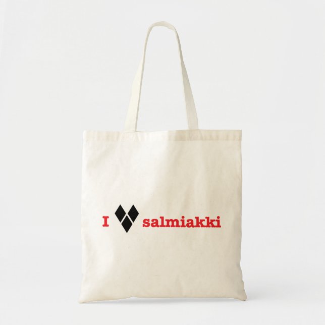 Jag älskar salmiakki tygkasse (Framsidan)