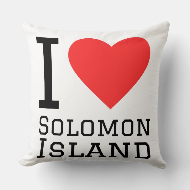 Jag älskar Salomonöarna Kudde (Framsida)