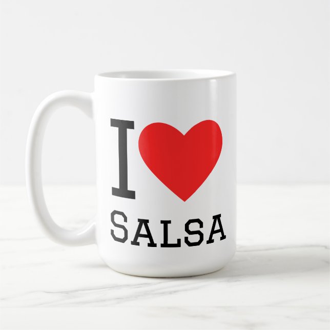 Jag älskar salsa kaffemugg (Vänster)