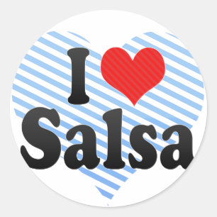 Jag älskar salsa runt klistermärke