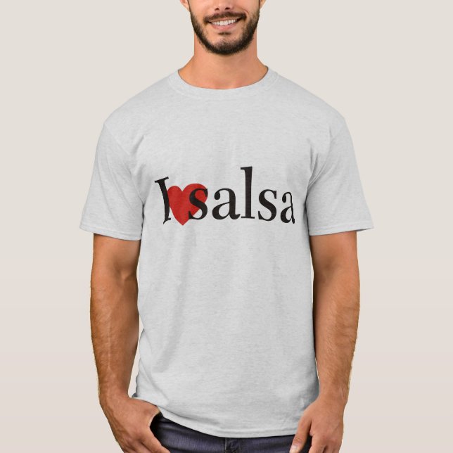 Jag älskar salsa t shirt (Framsida)