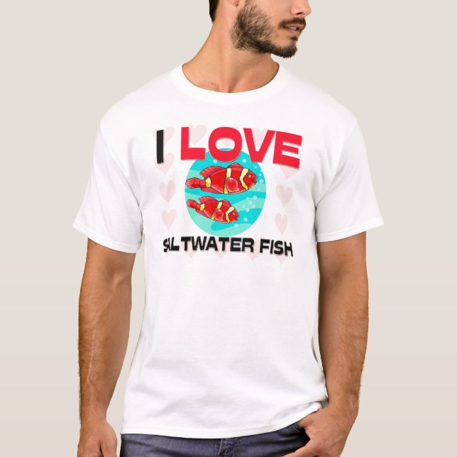 Jag älskar Saltwaterfisken Tee (Framsida)