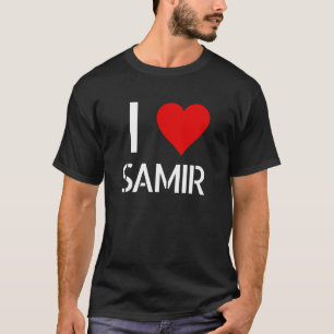 Jag älskar Samir hjärta älskare pojkvän söt födels T Shirt