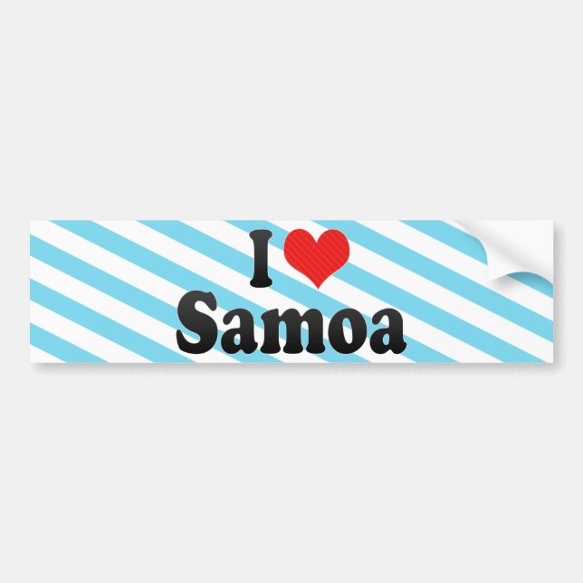 Jag älskar Samoa Bildekal (Framsidan)