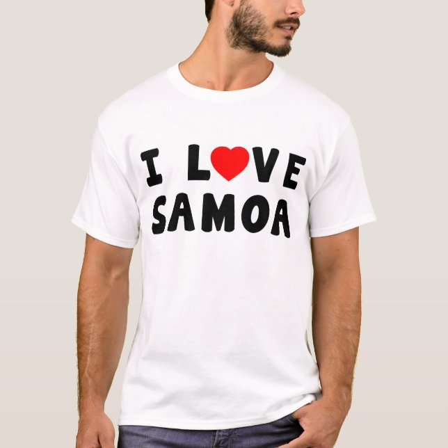 Jag älskar Samoa T-shirt (Framsida)