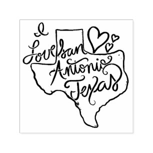 Jag älskar San Antonio Texas Självfärgande Stämpel