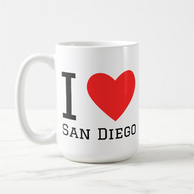 Jag älskar San Diego  Kaffemugg (Vänster)