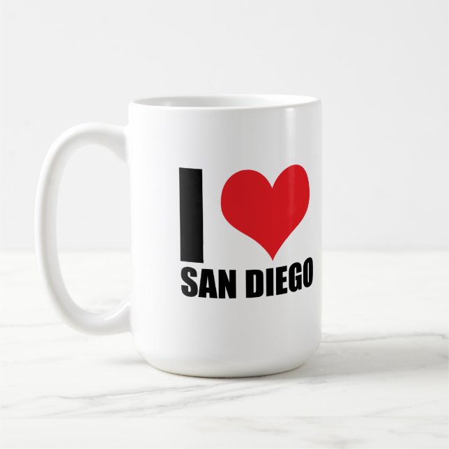 Jag älskar San Diego Kaffemugg (Vänster)