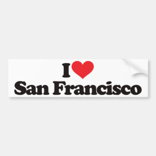 Jag älskar San Francisco Bildekal