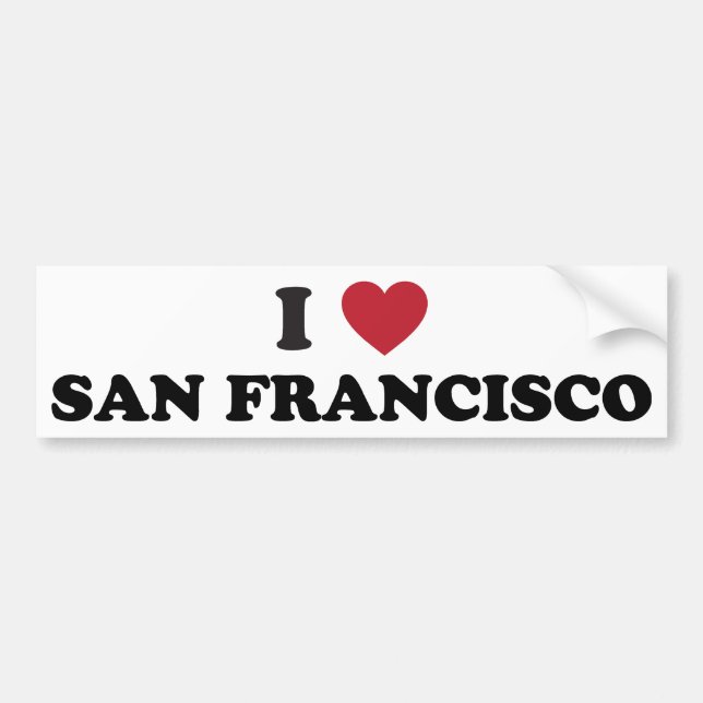 Jag älskar San Francisco Bildekal (Framsidan)