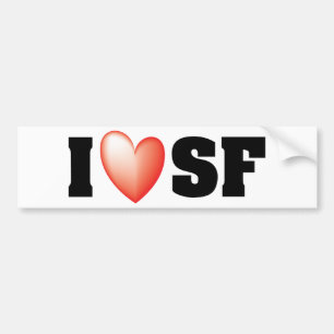 Jag älskar San Francisco Bildekal