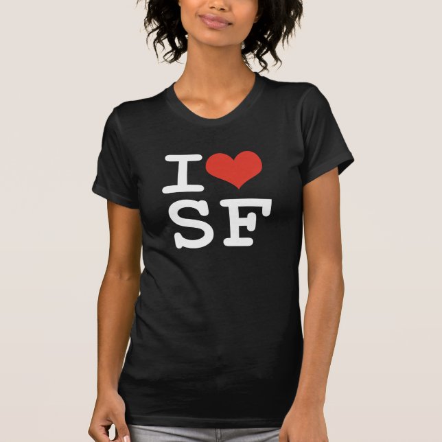 Jag älskar San Francisco T Shirt (Framsida)