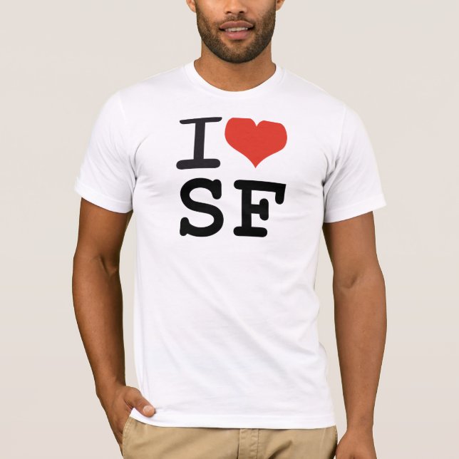 Jag älskar San Francisco T Shirt (Framsida)