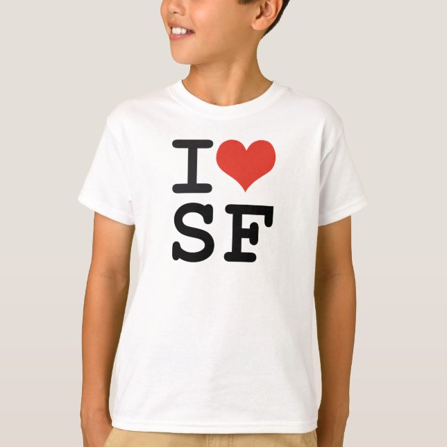 Jag älskar San Francisco T Shirt (Framsida)