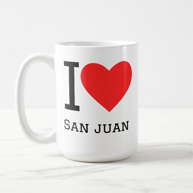 Jag älskar San Juan Kaffemugg (Vänster)