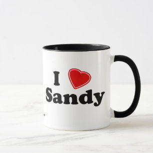 Jag älskar sandigt mugg