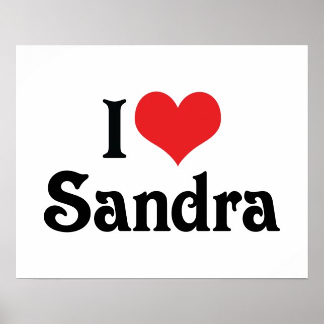 Jag älskar Sandra Poster (Framsidan)