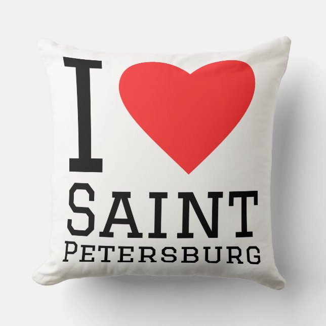 Jag älskar Sankt Petersburg  Kudde (Framsida)