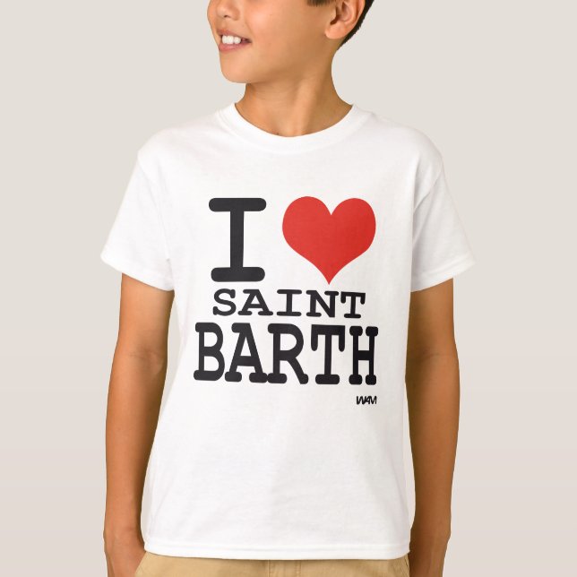 Jag älskar Sanktt Barth - St Barthelemy T-shirt (Framsida)