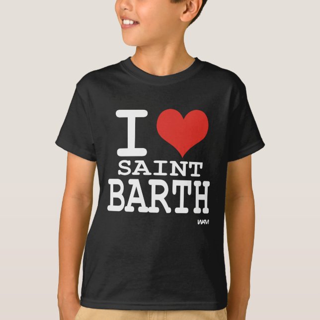 Jag älskar Sanktt Barth - St Barthelemy Tee Shirt (Framsida)