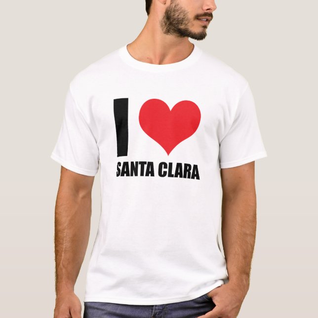 Jag älskar Santa Clara T Shirt (Framsida)